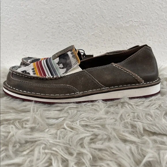 ARIAT BUFFALO PRINT CASUAL VAMP CRUISER SHOES SLIP ON- MOC TOE Size 8 NEW - Picture 7 of 12